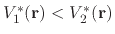 $ V_1^* ({\bf r}) < V_2^* ({\bf r})$