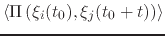 $ \left\langle \Pi\left(\xi_{i}(t_{0}),
\xi_{j}(t_{0}+t)\right) \right\rangle$