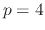 $ p=4$