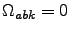 $\Omega_{abk}=0$