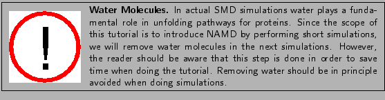 \fbox{
\begin{minipage}{.2\textwidth}
\includegraphics[width=2.3 cm, height=2....
...water
should be in principle avoided when doing simulations.}
\end{minipage} }