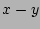 $x-y$