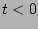 $t<0$