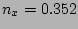 $n_x= 0.352$