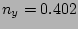 $n_y=0.402$