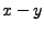 $x-y$