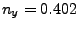 $n_y=0.402$