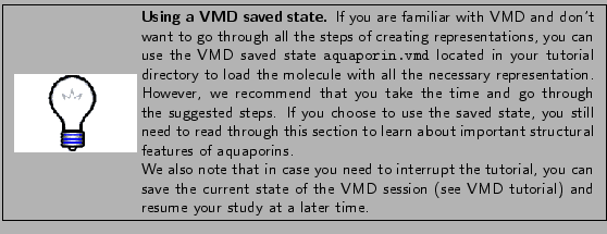 \framebox[\textwidth]{
\begin{minipage}{.2\textwidth}
\includegraphics[width=2...
...on (see VMD tutorial) and resume your
study at a later time.}
\end{minipage} }